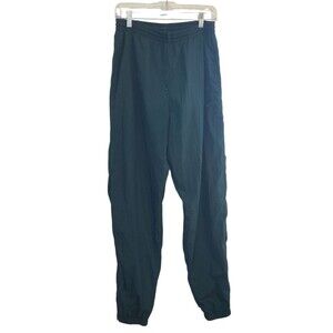 Nike For Champs Vtg 90s Windbreaker Pants Track Nylon Ankle Zips Joggers Green M